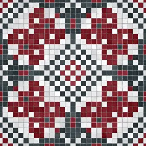 Mosaic Artwork Illustration Stampe: Mosaic tiles background, seamless vector pattern