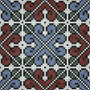 Ceramic Mosaic Art Stampe: Mosaic tiles background, seamless vector pattern
