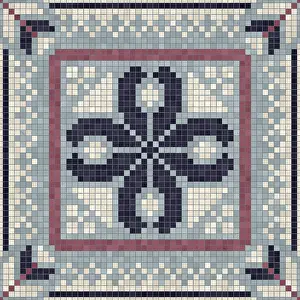 Modern Architectural Style Stampe: Mosaic tiles background, seamless vector pattern