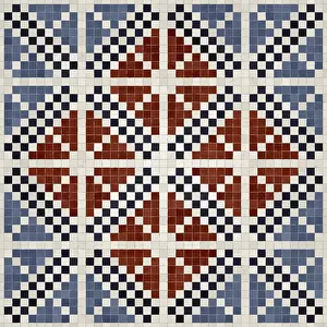 Ornate Ceramic Tile Pattern Stampe: Mosaic tiles background, seamless vector pattern