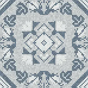 Modern Architectural Style Illustration Stampe: Mosaic tiles background, seamless vector pattern