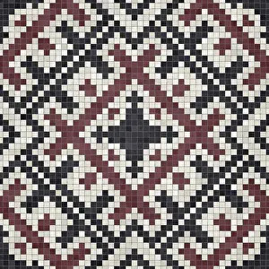 Mosaic Artwork Illustration Stampe: Mosaic tiles background, seamless vector pattern