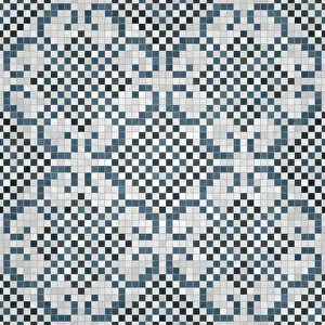 Ornate Interior Decoration Stampe: Mosaic tiles background, seamless vector pattern