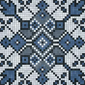 Ornate Ceramic Tile Pattern Stampe: Mosaic tiles background, seamless vector pattern