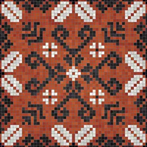 Baroque Interior Decoration Stampe: Mosaic tiles background, seamless vector pattern