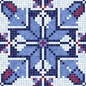 Texture E Motivi Nelle Opere D'arte Moderna Stampe: Pavimento in tessere mosaico, disegno vettoriale senza intrecci.