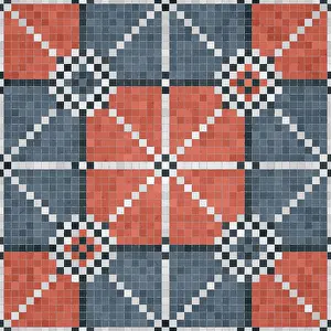 Immagini datate 2 luglio 2024: Mosaico di piastrelle sfondo, disegno vettoriale senza intrecci.