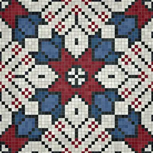 Seamless Mosaic Tile Pattern Stampe: Mosaic tiles background, seamless vector pattern