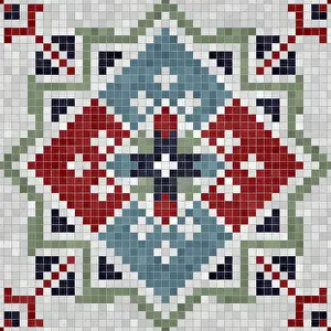 Seamless Mosaic Tile Pattern Stampe: Mosaic tiles background, seamless vector pattern