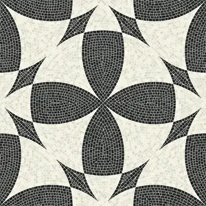 Geometric Ornamentation Stampe: Mosaic tiles, repeating pattern. Vector template