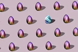 Easter Egg Pattern Stampe: Multicolored Easter egg pattern made