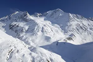 Austrian Alps Stampe: Mutmal mountain ridge and Mt Mutmalspitze