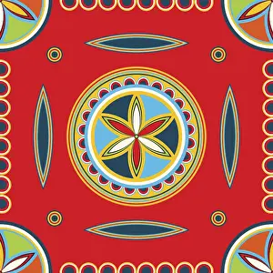 Saudi Arabia Heritage Image Stampe: Najdi style vector seamless pattern