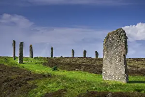 Orcadi Stampe: Cerchio di pietre neolitiche, vista parziale.
