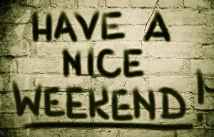 Symbolic Picture Stampe: Have A Nice Weekend Concept