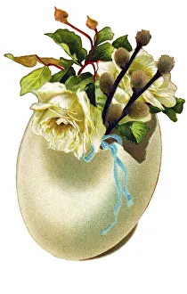 Symbolic Easter Image Stampe: Nostalgic greeting card for Easter