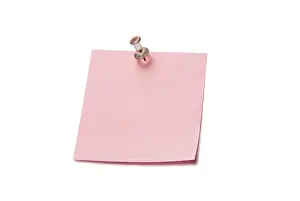 Symbolic Still Life Stampe: Note with a pin