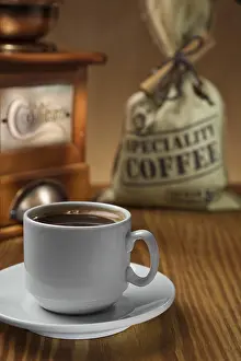 Empty Cafe Table Setting Stampe: Objects of coffee
