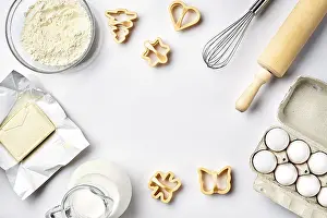 Still Life Images Stampe: Objects and ingredients for baking