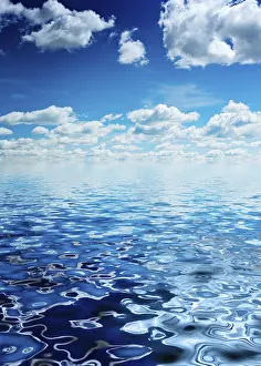 Deserted City Skyline Stampe: Ocean