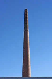 Industrial Heritage Site Stampe: Old actory chimney made of bricks