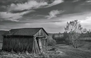 Deserted House Stampe: The old barn
