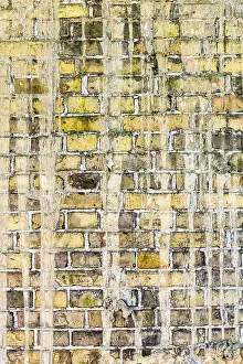 No People Desert Landscape Photo Stampe: Old brick wall pattern closeup