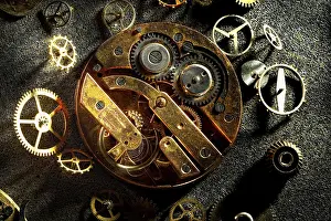 Old Clockwork Germany Stampe: Old clockwork, Germany