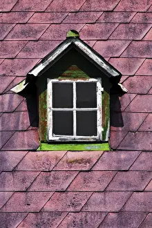 Deserted House Architecture Stampe: Old dormer window
