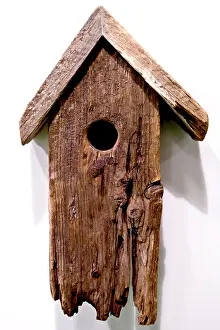 Studio Still Life Photography Stampe: Old nesting box on the wall
