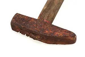 Rusty Tool Stampe: Old rusty hammer, tool