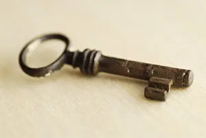 Antique Door Lock Stampe: Old rusty key