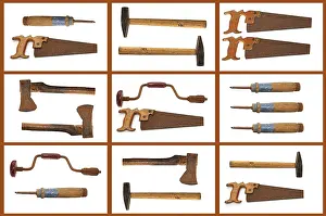 Digital Composing Studio Shot Stampe: Old tools, collage