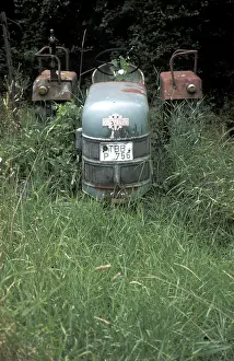 Vintage Construction Equipment Stampe: Old tractor