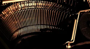 Antique Typewriter Stampe: Old type writer, detail