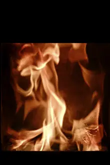 European Winter Scenes Stampe: Open fire, winter, Germany