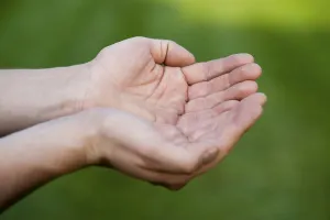 Symbolic Hand Gesture Stampe: Open hands