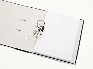 Office Supplies Isolated Stampe: Open ring binder