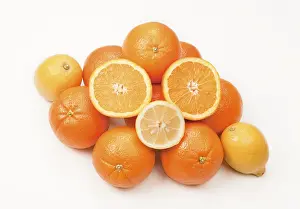 High Angle View Photos Stampe: Oranges and lemons