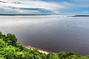 South America Landscape Stampe: Overlook over the amazon river