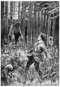 Wild Animal Illustration Stampe: At twenty paces, stood a huge bear