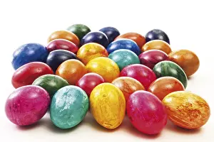 Easter Eggs Stampe: Painted Easter eggs, various colours