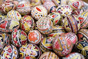 Colorful Easter Decoration Stampe: Painted eggs