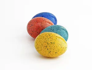 Colorful Easter Traditions Stampe: Painted speckled easter eggs