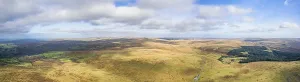 Panorama View From Above Stampe: Panorama over Sharpitor from a drone