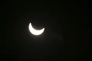Central Europe Night Shot Stampe: Partial eclipse, 20.3.2015, Central Europe