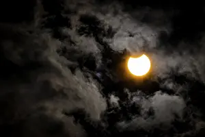 Niederosterreich Scenery Stampe: Partial Solar Eclipse 2022, Lower Austria, Austria