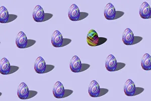 Symbolic Easter Image Stampe: Pastel Easter egg pattern made