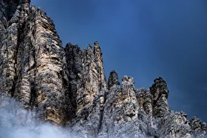 High Alpine Landscape Photography Stampe: Peak of Monte Pelmo with clouds