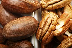 Nutrition Facts Pecans Stampe: Pecan nuts and kernels